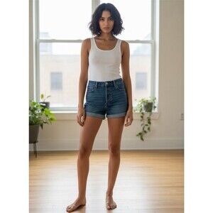 Old Navy Womens High-Rise O.G. Straight Button Fly Shorts Size 16